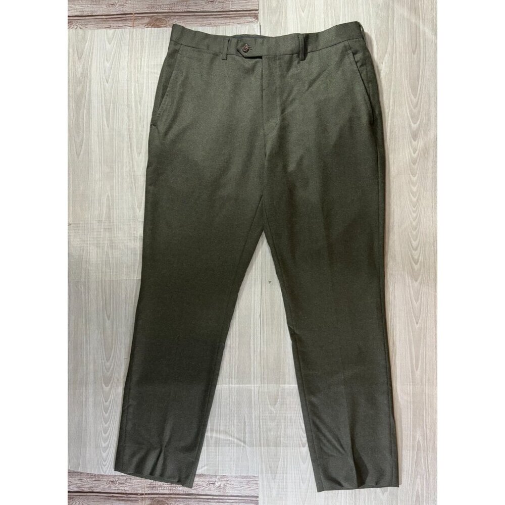 TODD SNYDER Vitale Barberis Canonico wool super 120 Pants sz 32 green NWOT USA